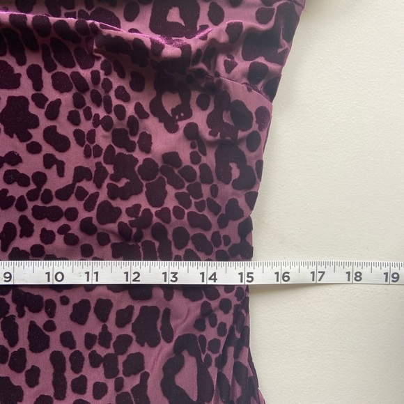 Cache Leopard Velvet Burnout Bodycon Sheath Dress Sz 12 Witchy Whimsigoth - Picture 7 of 11